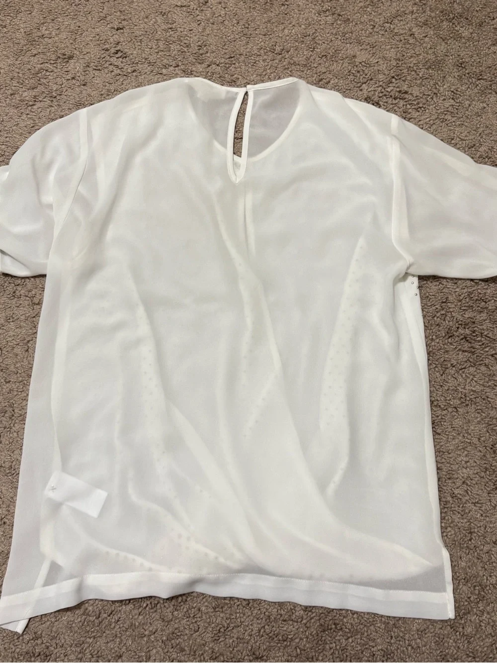 Michael Kors White Short-Sleeve Blouse